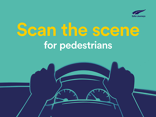 Scan the Scene for Pedestrians campaign artwork
