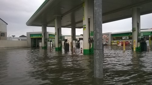 Flooding at BP in Lower Hutt